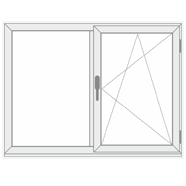 2 dalių kurių viena varstoma aliuminio langai