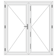 2 varstomų dalių aliuminio lauko durys