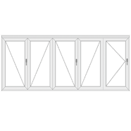 5 dalių sulankstomos medinės durys